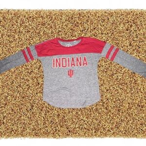 Indiana Kids Long Sleeve Tee - Red and Gray
